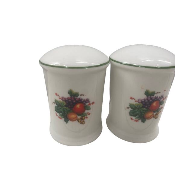 Vintage William James Ceramic Porcelain Holiday Fall Salt And Pepper Shaker - Picture 14 of 16
